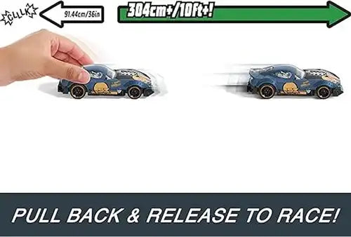 194735166763 – Hot Wheels Pull-Back Speeders 2-Pack 1:43 Die-Cast assortis 11×13,5 cm – Colis de 6 pièces