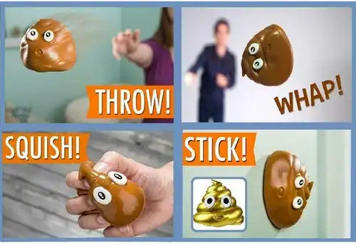 605168534390 – Stikballs Gold Poo & Unicorn Poo 12x16,5cm (colis de 12 pièces)