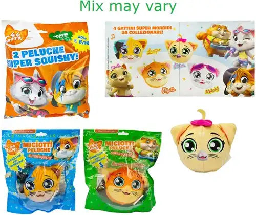44Cats Peluche Super Squishy 8,5cm 2-Pack assortis 21x25cm