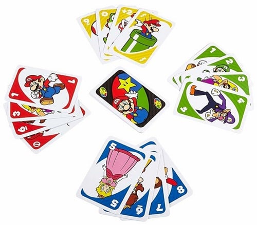 887961331240 | UNO Super Mario - Jeu de Cartes Classique 9x14cm | Jouet Nintendo