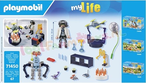 4008789714503 Playmobil 71450 Chercheur avec robots – Set cadeau My Life 50e anniversaire