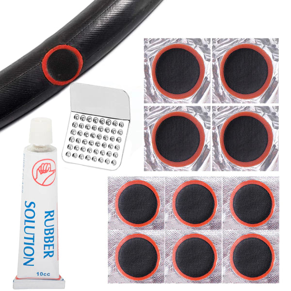 Kit de réparation de pneus de vélo, rustines et co