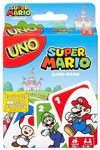887961331240 | UNO Super Mario - Jeu de Cartes Classique 9x14cm | Jouet Nintendo