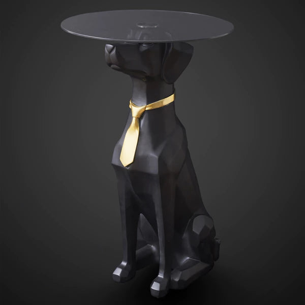 table basse deco chien assis 66cm