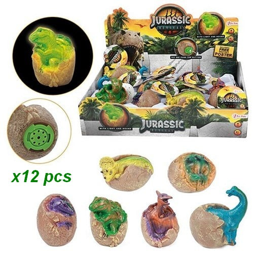 8714627008760 Lot 12 Bébé Dino Jurassic Œuf Son+Lumière Display
