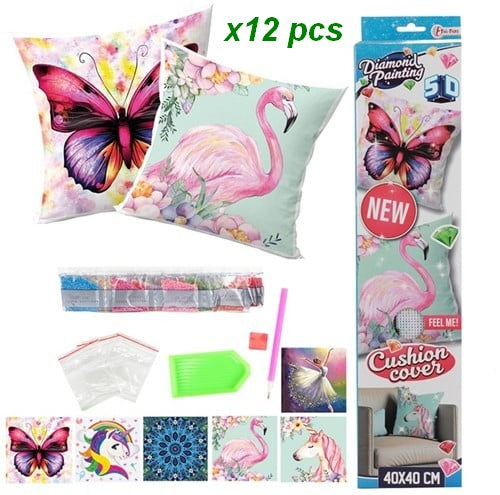8714627006827 Lot 12 Diamond Painting Housses Coussin 40x40cm