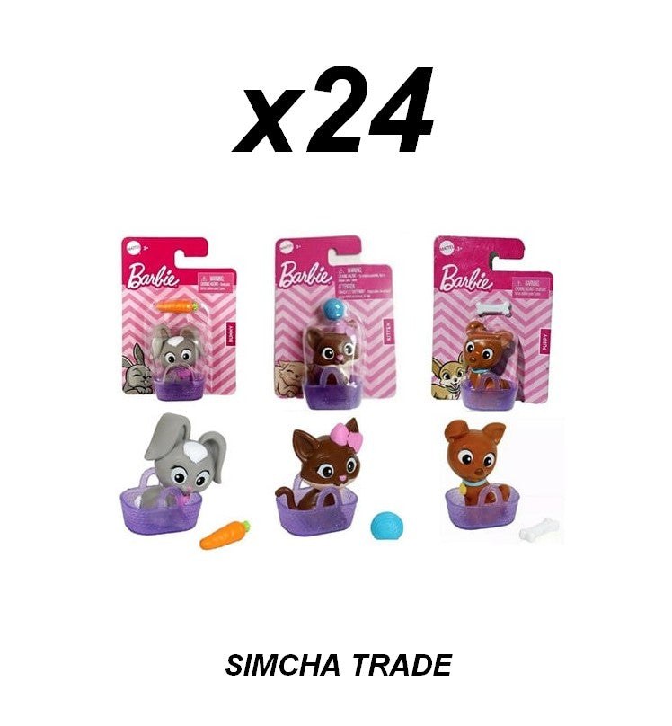 887961948448 | Barbie Mini Pets x24 | Figurines Mattel | 3 modèles | Lot revendeur jouets