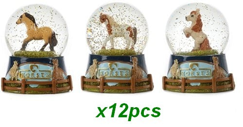 8714627002294 Lot 12 Boules à Neige Cheval 3 Assortis