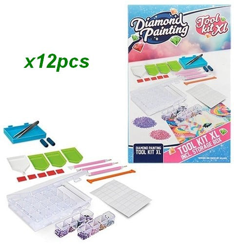8714627007343 Lot 12 Diamond Painting XL + Boîte Stylos