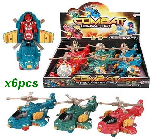 8714627006797 Lot 6 Hélicoptères Combat Robot Friction 3 Assortis