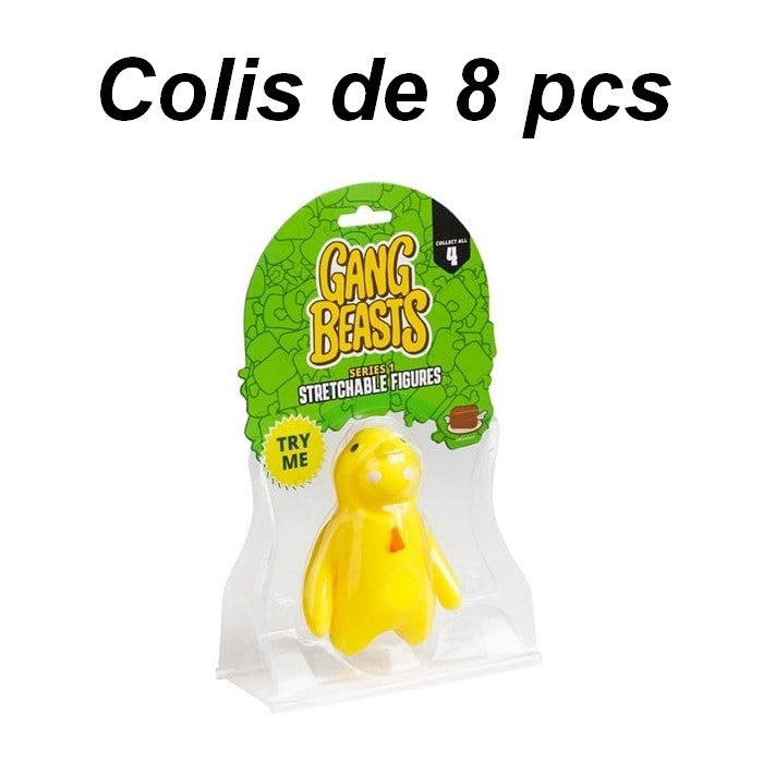 7290117583050 – Colis de 8 figurines Gang Beasts Stretchy 11,5cm – Yellow Kigu 14,5x24cm
