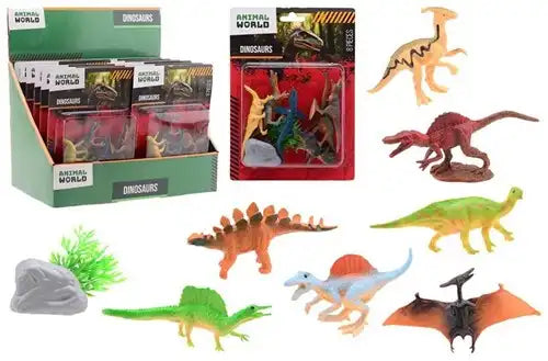 8711866262083 – Colis de 12 pcs : Animal World Set de 8 dinosaures assortis 14x19,5 cm – Grossiste Animal World