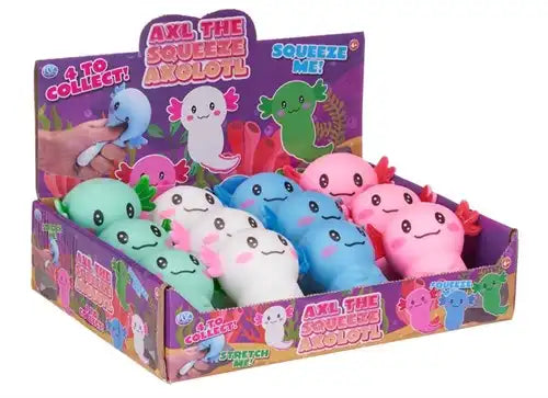 5038104657252 – Axolotl Squeeze 10x9 cm – Confezione da 12 pezzi assortiti in espositore