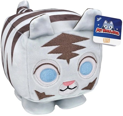 810087214098 - Peluche Tigre Blanc Pet Simulator - 15x15cm - Jouet Doux et Amusant