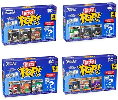 889698763394 – Bitty POP! DC Série 1 (display 12 × 4-Packs EMEA) mini-figurines 2,5 cm avec étagère – assortiment officiel