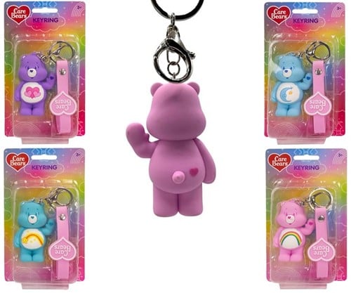 5056474210860 – Lot de 4 porte-clés Care Bears 3D – 8 cm – Blister 10x17,5 cm – 4 modèles assortis