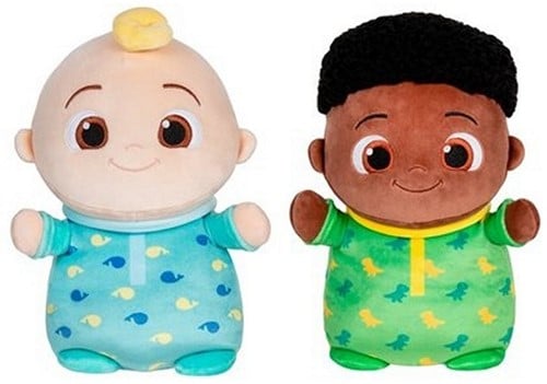 Jazwares 196566224032 lot de 2 pcs : Cocomelon Hugmees Squishmallows Peluche 25cm 2 assortis