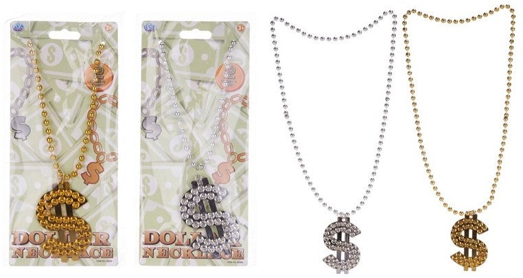 Collier Dollar 2 assortis 11x25cm