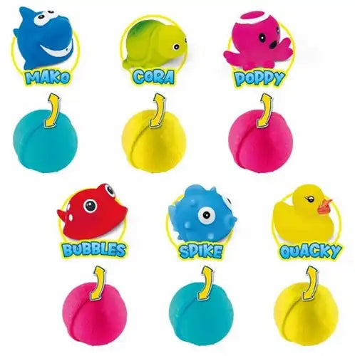 4059779028568 – CRAZE INKEE Funnyz Jouets de bain 5,5 x 12 cm assortis en présentoir (colis de 8) dispo Simcha.fr