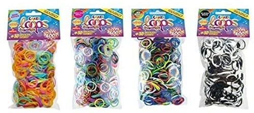 4260278550973 Lot 24x CRAZE Loombands 600 élastiques + 20 clips 10x18,5cm