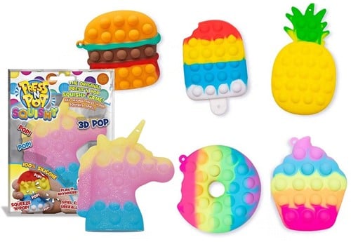 4059779042014 Lot 6x CRAZE Press'n Pop Pop-it Game Squishy 10–15cm