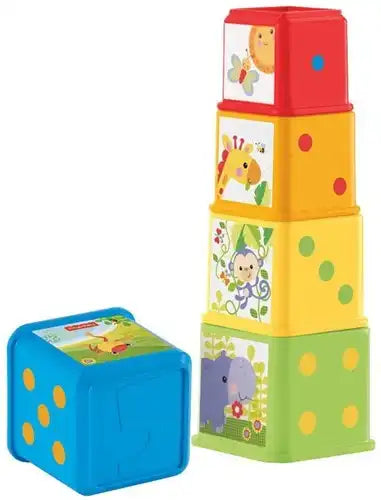 887961037807 – Colis de 1 pc : Fisher-Price Stack & Explore Blocks Cubes empilables colorés – Grossiste Fisher-Price