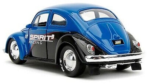 801310342343 | Die-Cast Punch Buggy '59 VW Beetle avec Gants – Bleu – Échelle 1/32 – 7,5x20cm
