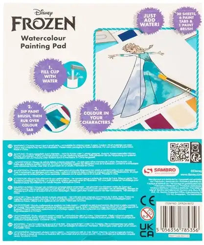 5056356785356 – Disney Frozen Watercolour Painting Pad 16,5x20cm dispo Simcha.fr