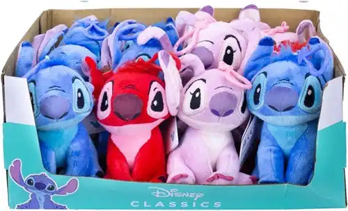 8445484416398 – Disney Lilo & Stitch Peluche Bagclip 14 cm (lot de 12)