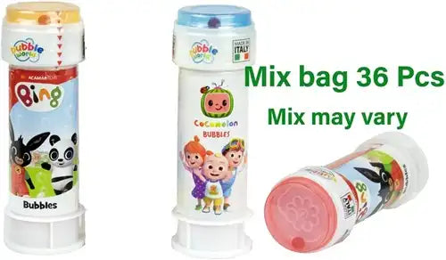 9771590796000 lot de 36 Dulcop Cocomelon / Bing / Bellenblaas 60 ml assortis – Grossiste bulles de savon Dulcop