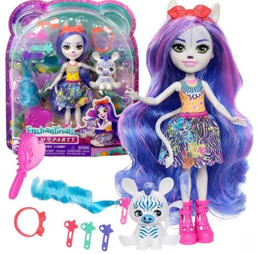 194735149971 Enchantimals Glam Party Zermirah Zebra & Grainy 18x21,5cm