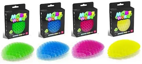 Fidget Magic Morph Ver Changeante de Forme de Ver 24cm en boîte 4 assortis 9x12,5cm