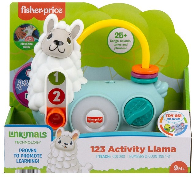 Fisher-Price Linkimals Jouet interactif avec lumière et son Lama 20,5x24cm (Langue : Néerlandais)