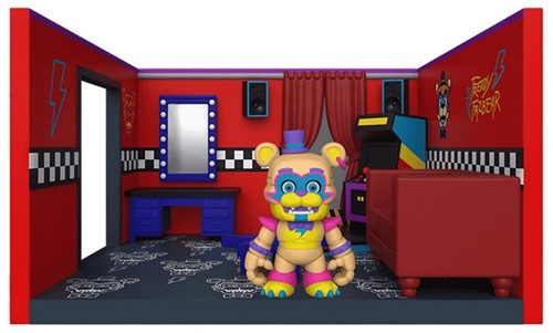 889698708210 | Five Nights at Freddy's Snaps! Glamrock Freddy avec Dressing Room 21x23cm – Figurine de Collection Funko