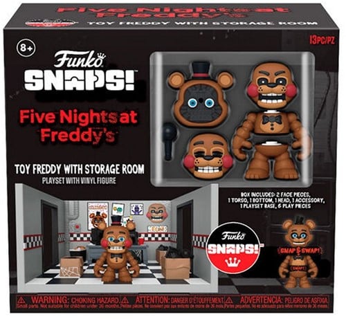 889698676960 | Five Nights at Freddy's Snaps! Toy Freddy avec Storage Room 21x23cm – Funko – Figurine Officielle FNaF
