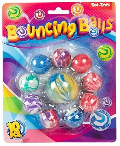 8714627017168 – FUN Balles rebondissantes marbre – Lot de 6 cartes de 10 pièces (Ø 3 cm)