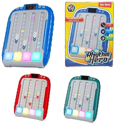 8714627027556 | Lot de 3 Jeux Électroniques FUN - Rhythm Hero - Lumière & Son - 11,5x15cm - 3 Modèles Assortis