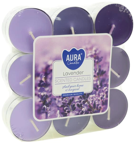 lumières de thé parfumé 18er lavande en pack bloc