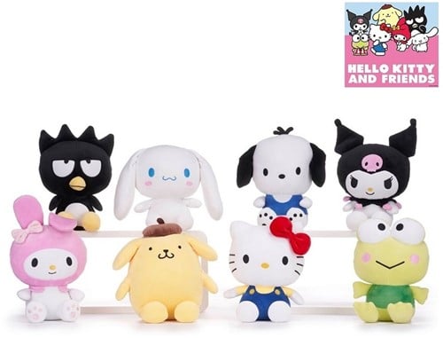 5038104032752 Lot 8x peluches Hello Kitty S3 24cm assortis
