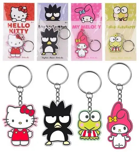 5038104135184 lot de 72 Hello Kitty Porte-clés 2D PVC 4 assortis 8x15 cm – Grossiste produits Sanrio officiels