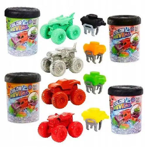 194735084289 – Hot Wheels Monster Trucks Color Reveal 9,5 × 13 cm – Colis de 8 pièces (display)