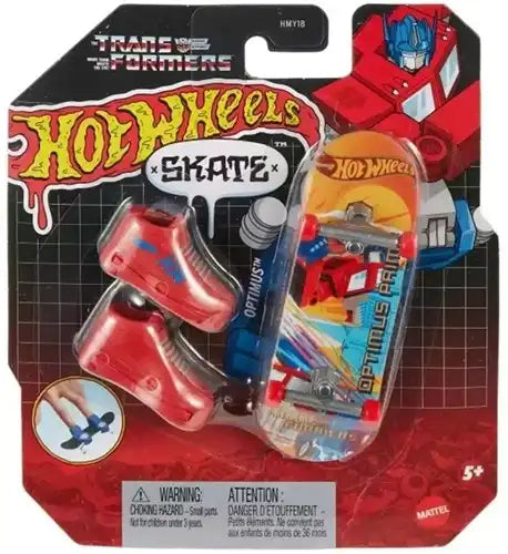 194735206407 – Hot Wheels Transformers Finger Skateboard + chaussures assorties 13,5×16 cm – colis de 16