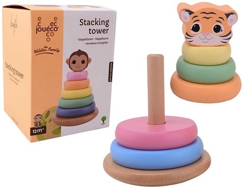 8711866801183 Jouéco® - The Wildies Family Tour empilable en bois 10x14cm