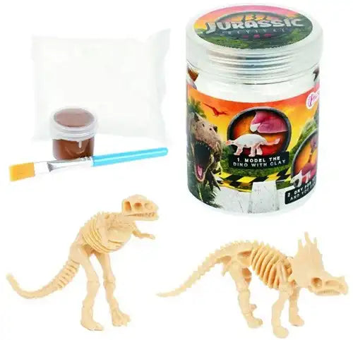 8714627005462 – Colis de 12 pcs Jurassic Revival Dinosaur Clay Set en pot 6x8 cm (DIY) – Vente en gros Jurassic Revival – Grossiste jeux créatifs et dinosaures à modeler