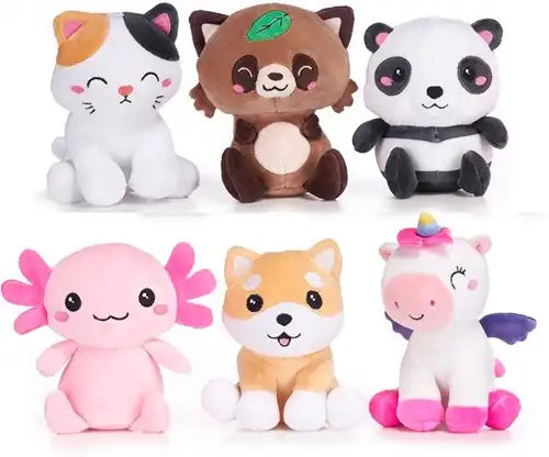 5038104494925 – Lot revendeur de 12 pcs Kawaii Kuties Capsule 100mm + Peluche Kawaii 6 assortis in display – Vente en gros