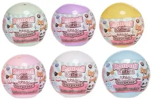 5038104659171 – Lot de 12 pcs Kawaii Kuties capsules 50 mm 6 assortis en display – Grossiste jouets surprise