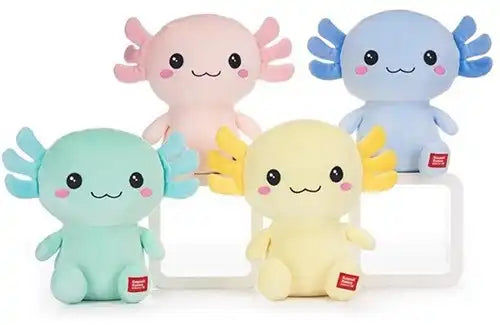 5038104494079 – Kawaii Kuties Peluche Axolotl 4 assortis 24 cm (colis de 4)