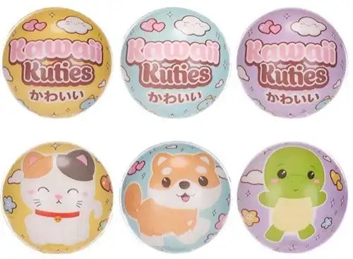 5038104659218 – Colis revendeur 12 pcs KAWAII KUTIES – Balles PU 10 cm 6 assortis en présentoir – Déstockage jouets grossiste
