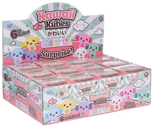 5038104659089 – Lot de 12 Kawaii Kuties Snaxolotl 8 cm en blindbox – Figurines surprises mignonnes à collectionner – Simcha FR