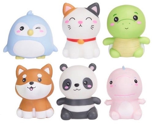 5038104658846 – Lot de 12 Squishies Kawaii Kuties 13 cm – Animaux mignons anti-stress en display – Déstockage Simcha FR